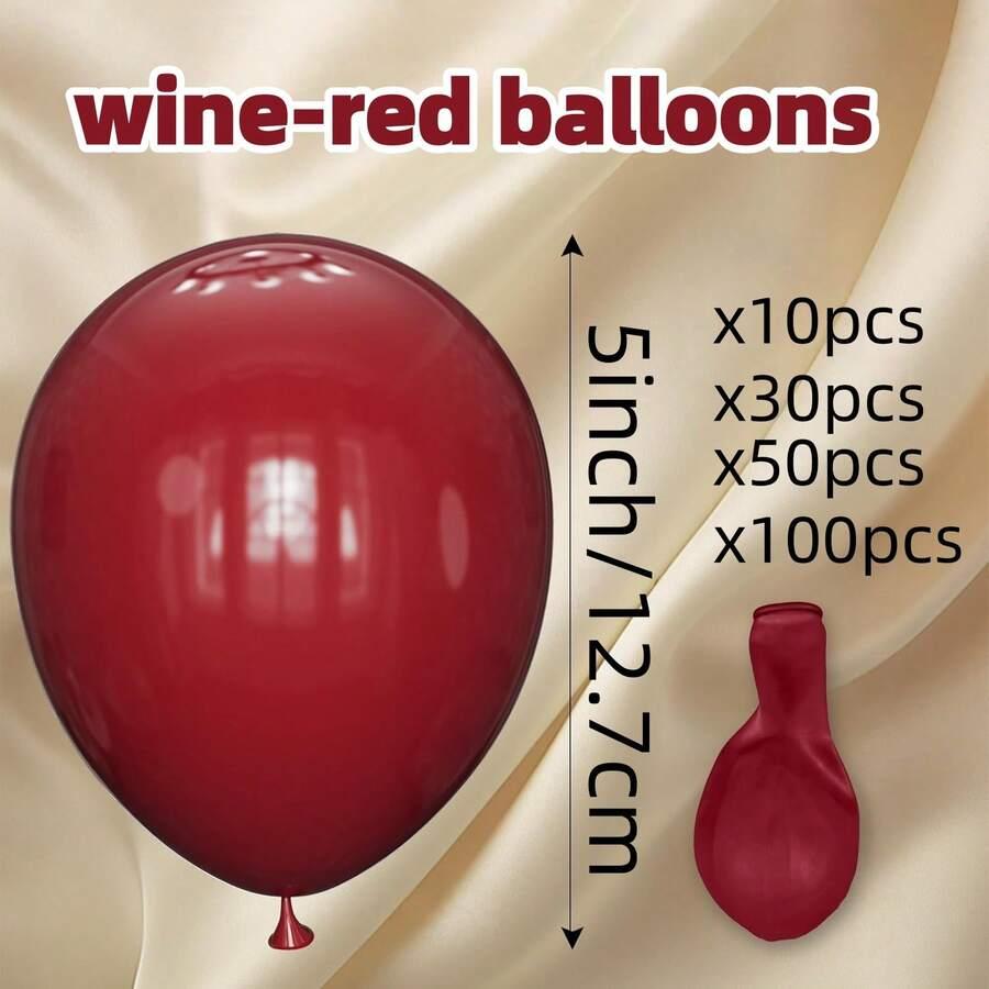 bordowe balony 10-pack 