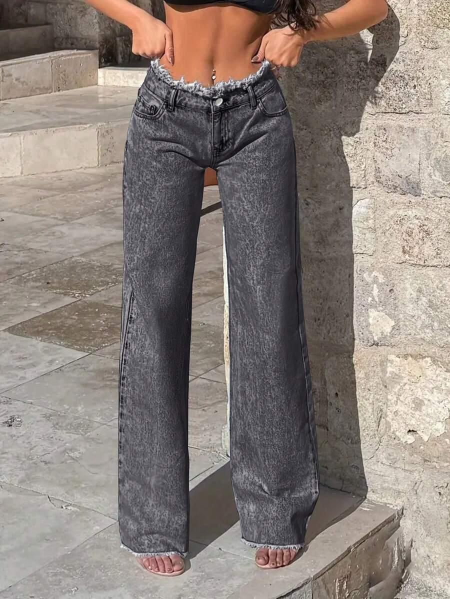 szare spodnie jeans