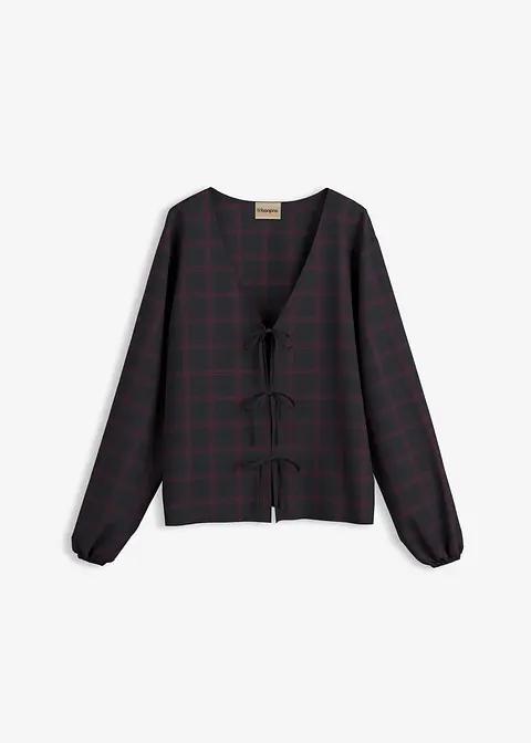 bluzka oversize w kratkę