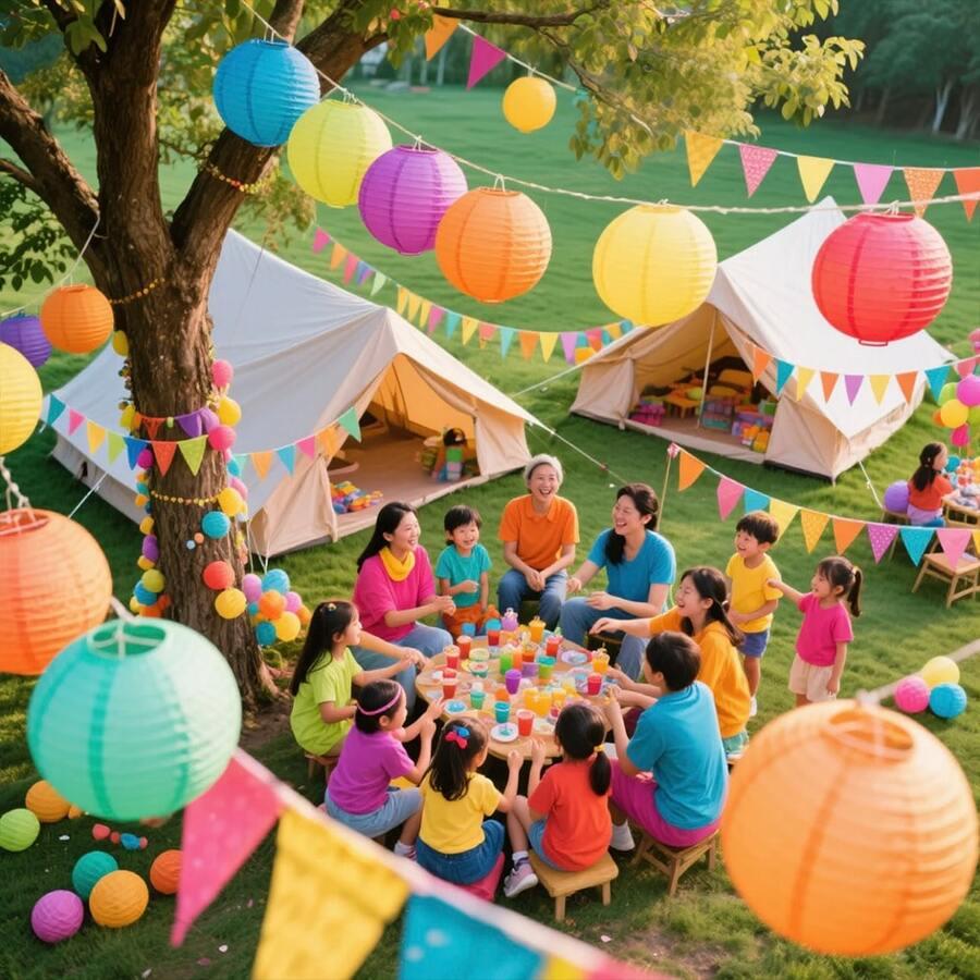 ŻÓŁTY LAMPION PAPIEROWY 10-PACK