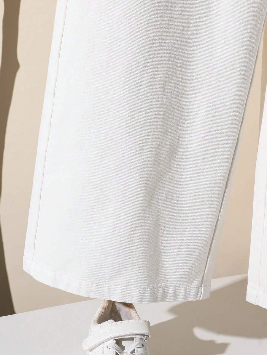 BIAŁE SPODNIE JEANS