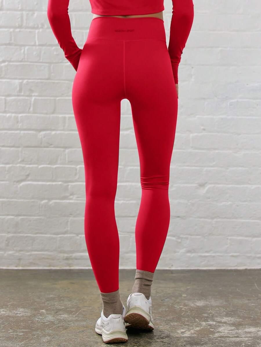CZERWONE LEGGINSY WYSOKI STAN 