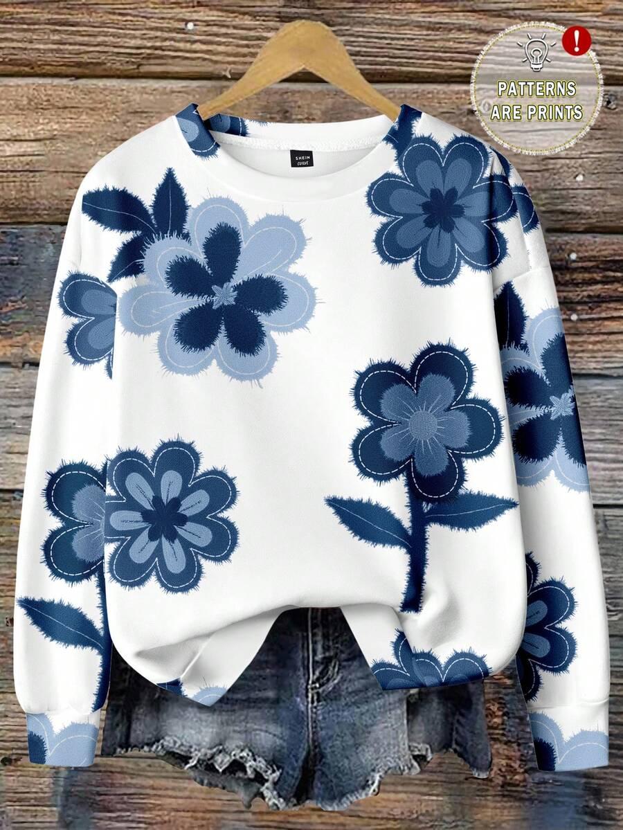 bluza wzór kwiaty