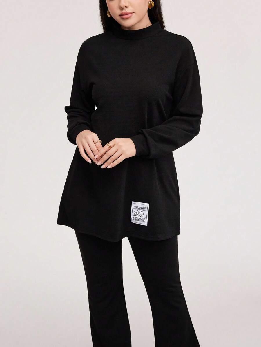 czarny komplet spodnie bluza