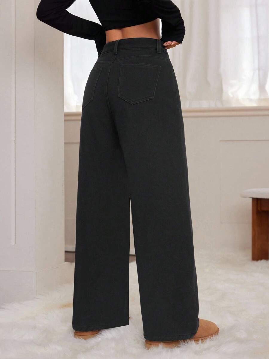 ocieplane spodnie jeans