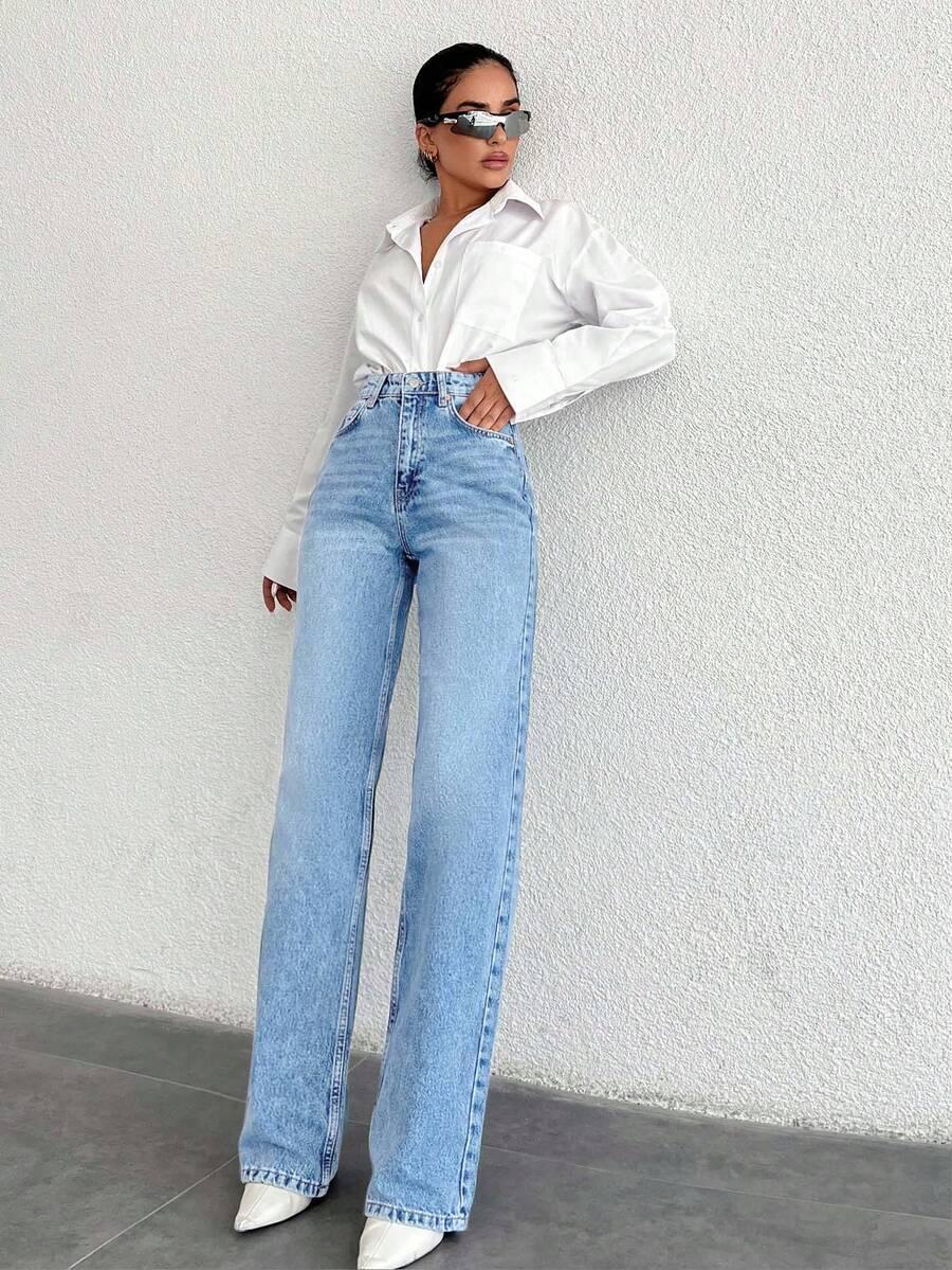 NIEBIESKIE SPODNIE JEANS