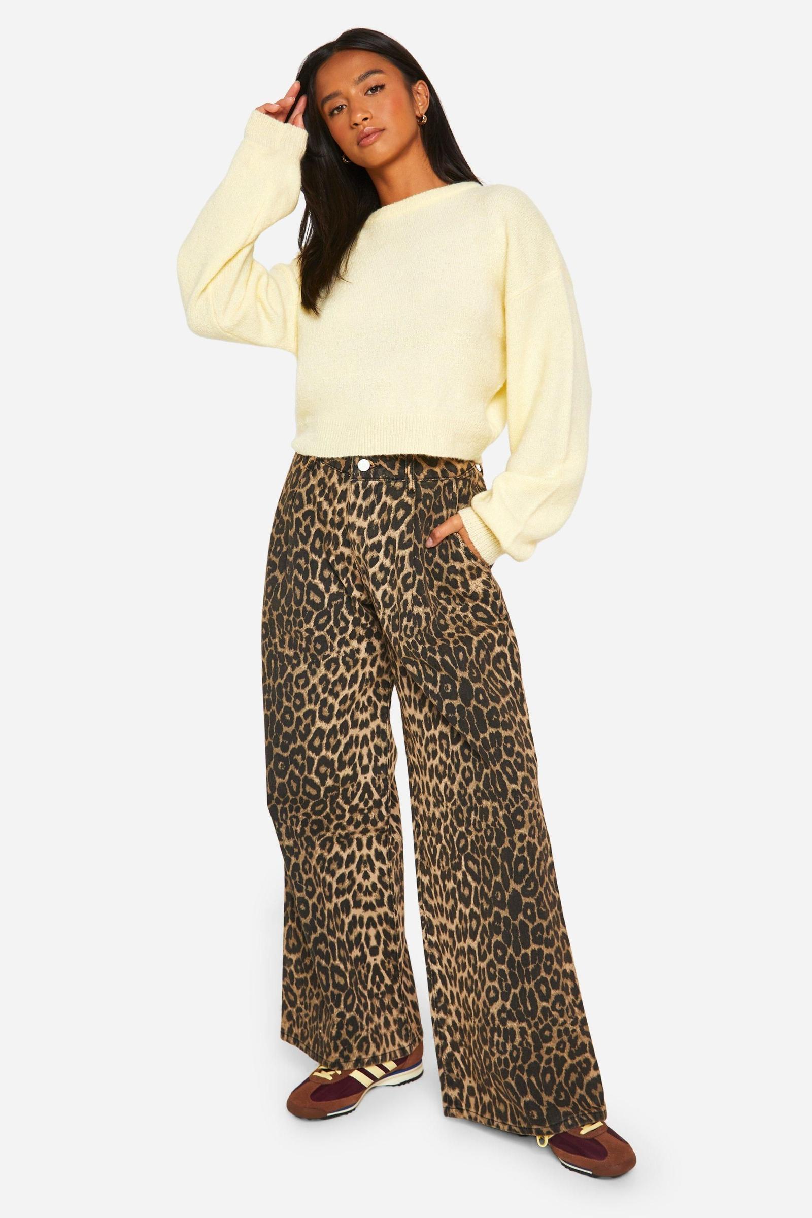 SPODNIE JEANS ANIMAL PRINT