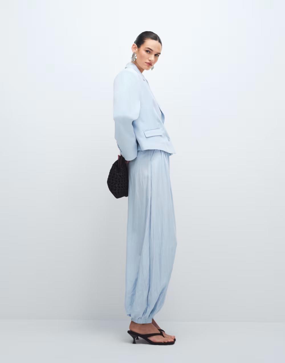 eleganckie niebieskie spodnie