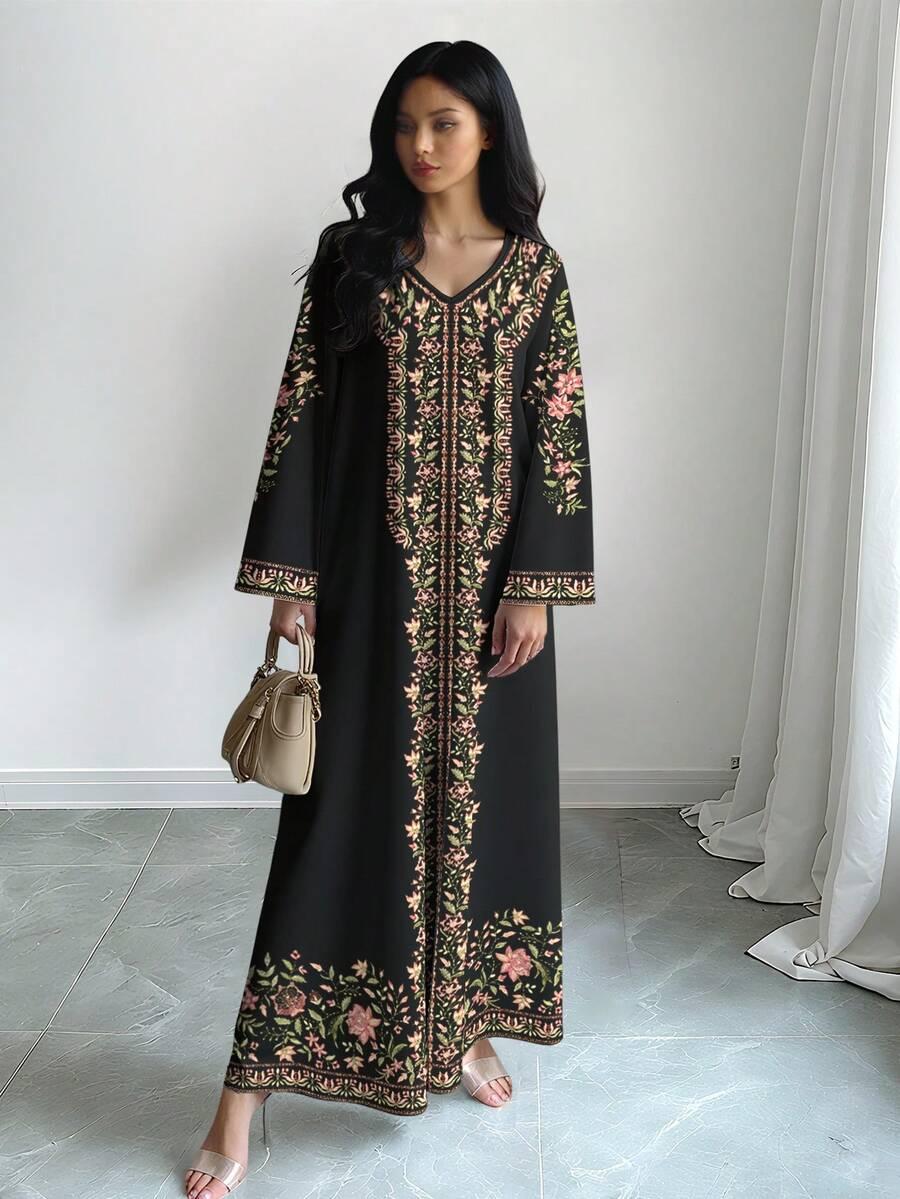 MAXI SUKIENKA V-NECK
