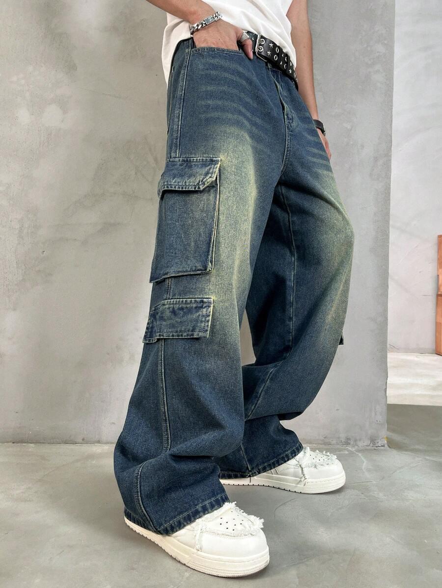 spodnie jeans bojówki