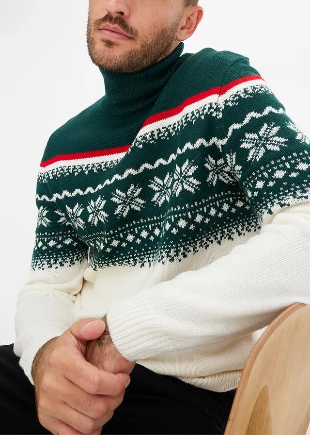 SWETER Z GOLFEM W NORWESKI WZÓR