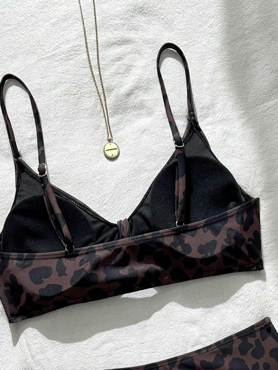 DWUCZĘŚCIOWY STRÓJ KĄPIELOWY ANIMAL PRINT