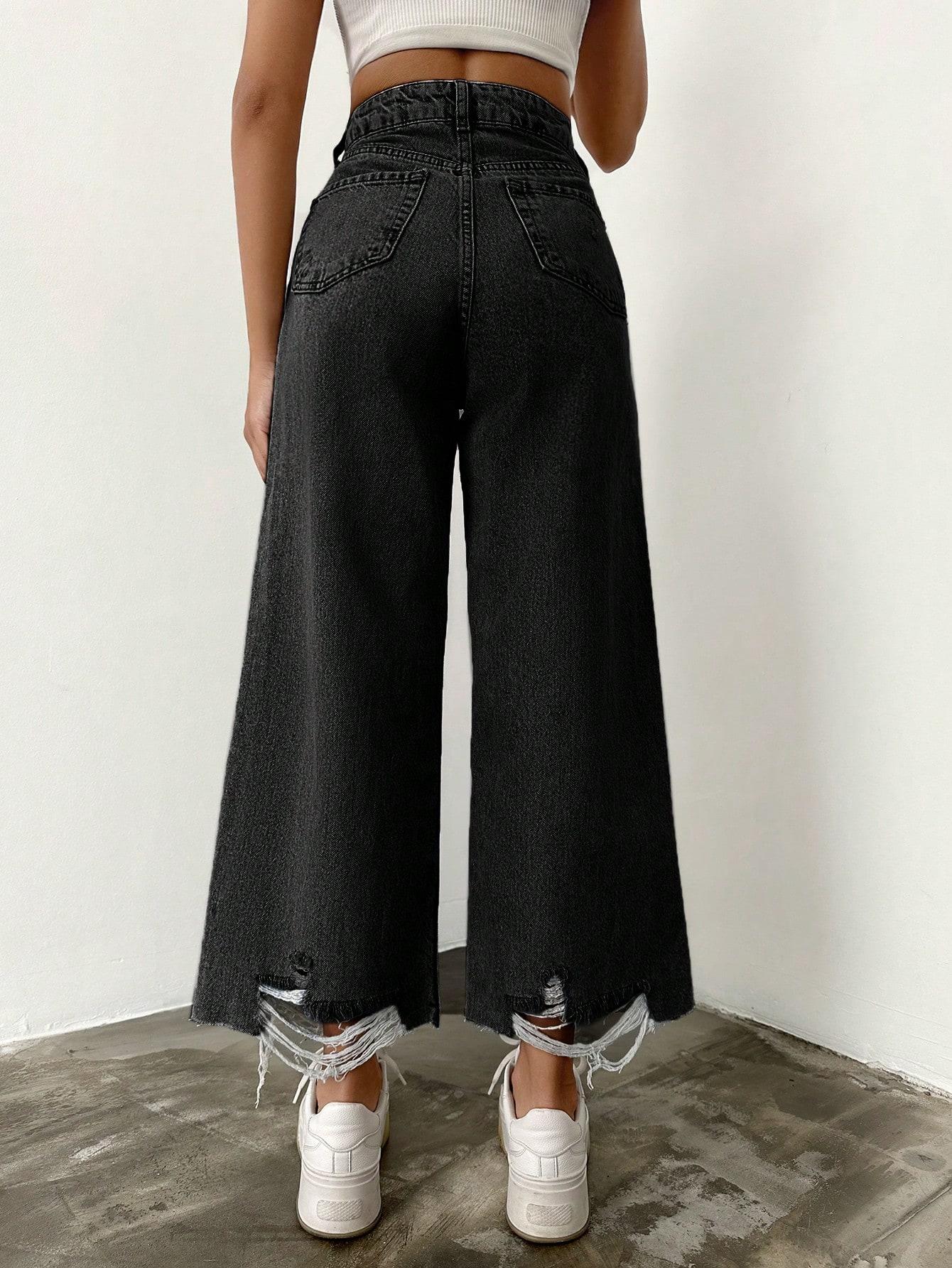 SPODNIE JEANS RIPPED