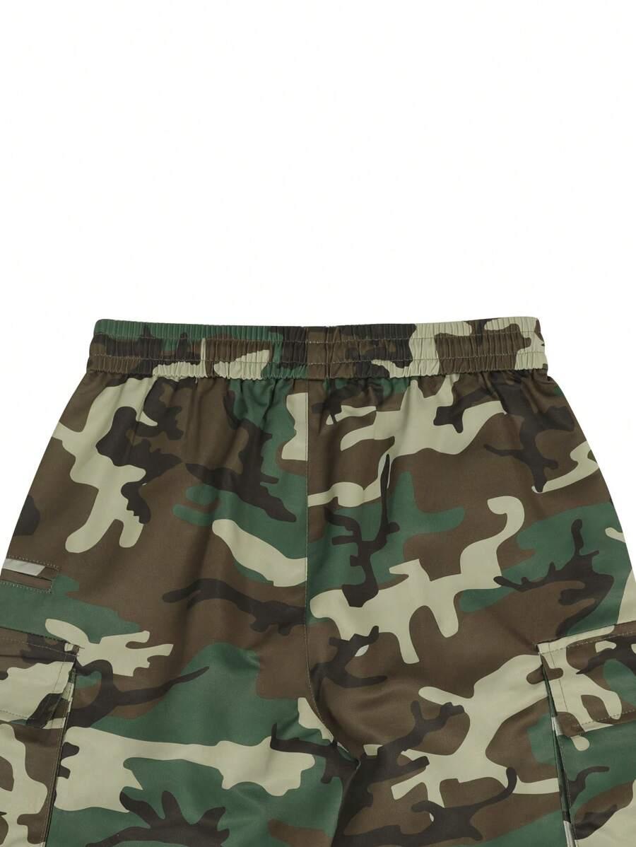SPODNIE KIESZENIE PRINT MORO