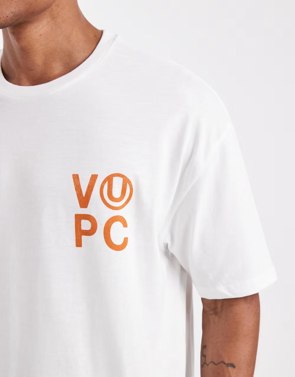 biały t-shirt print