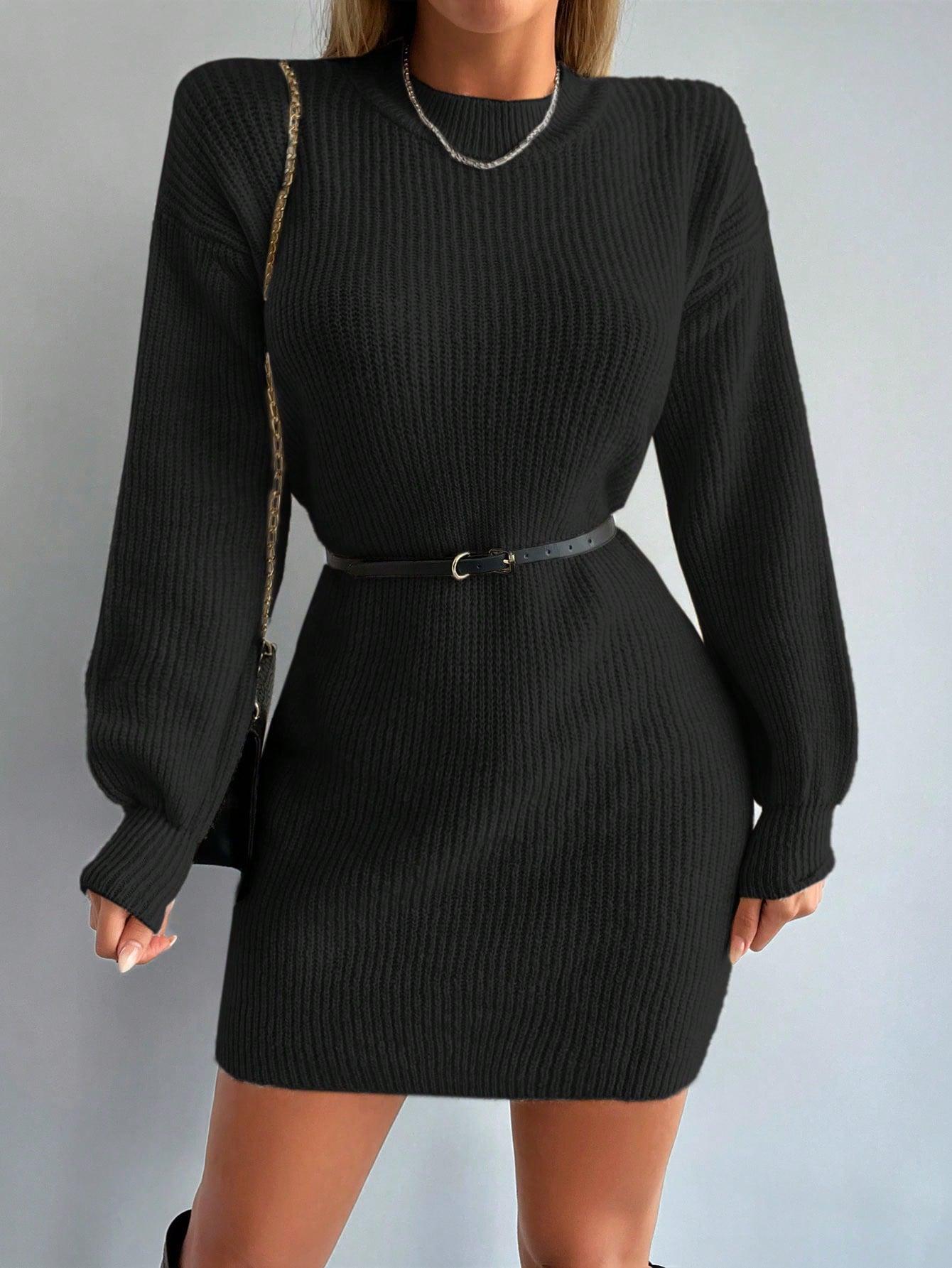 CZARNA MINI SUKIENKA 