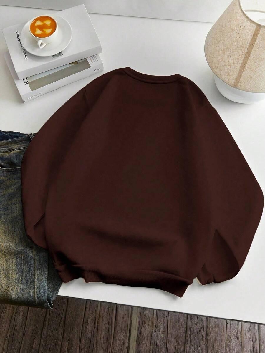 brązowa bluza casual