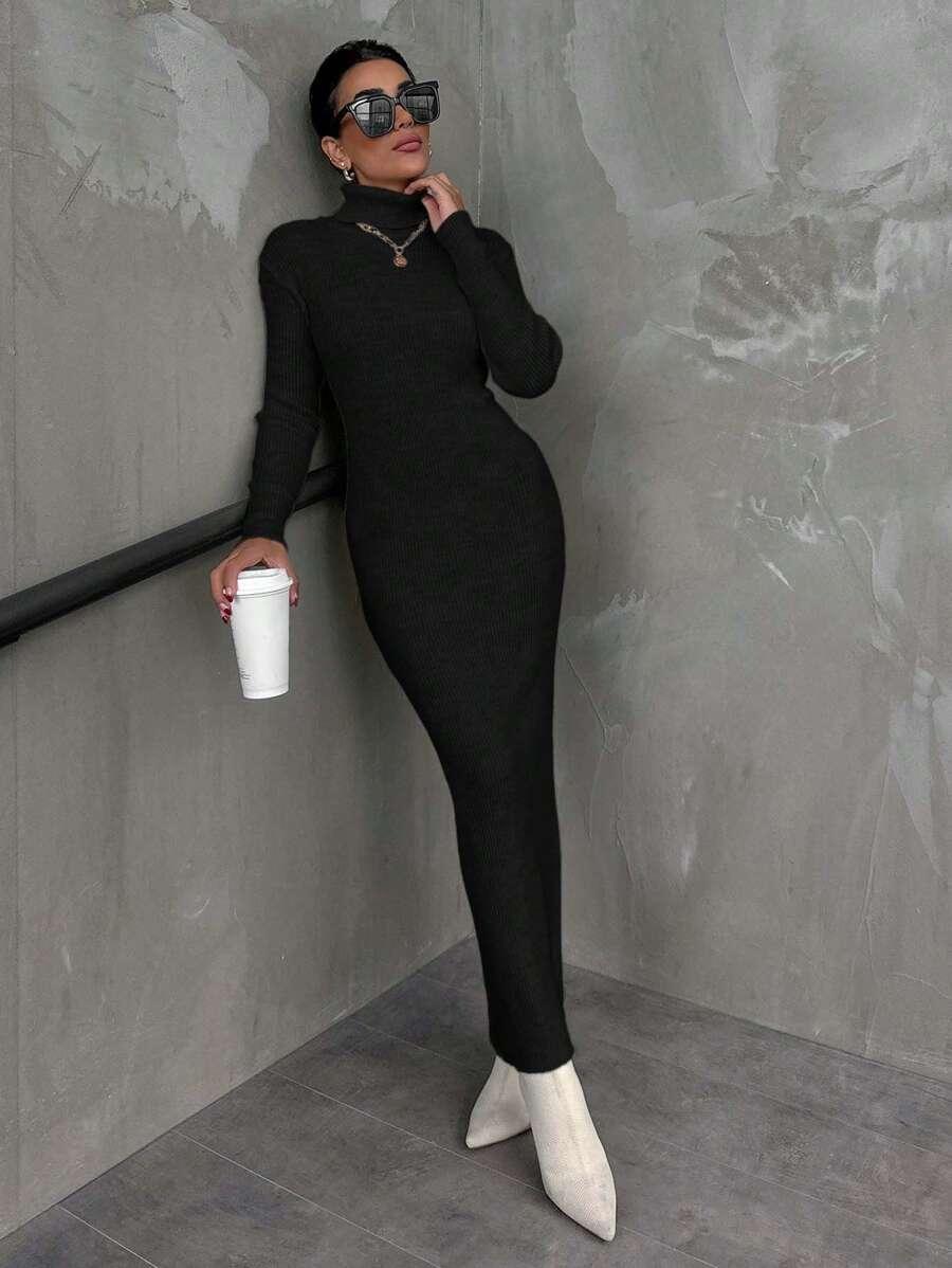 czarna sukienka maxi 
