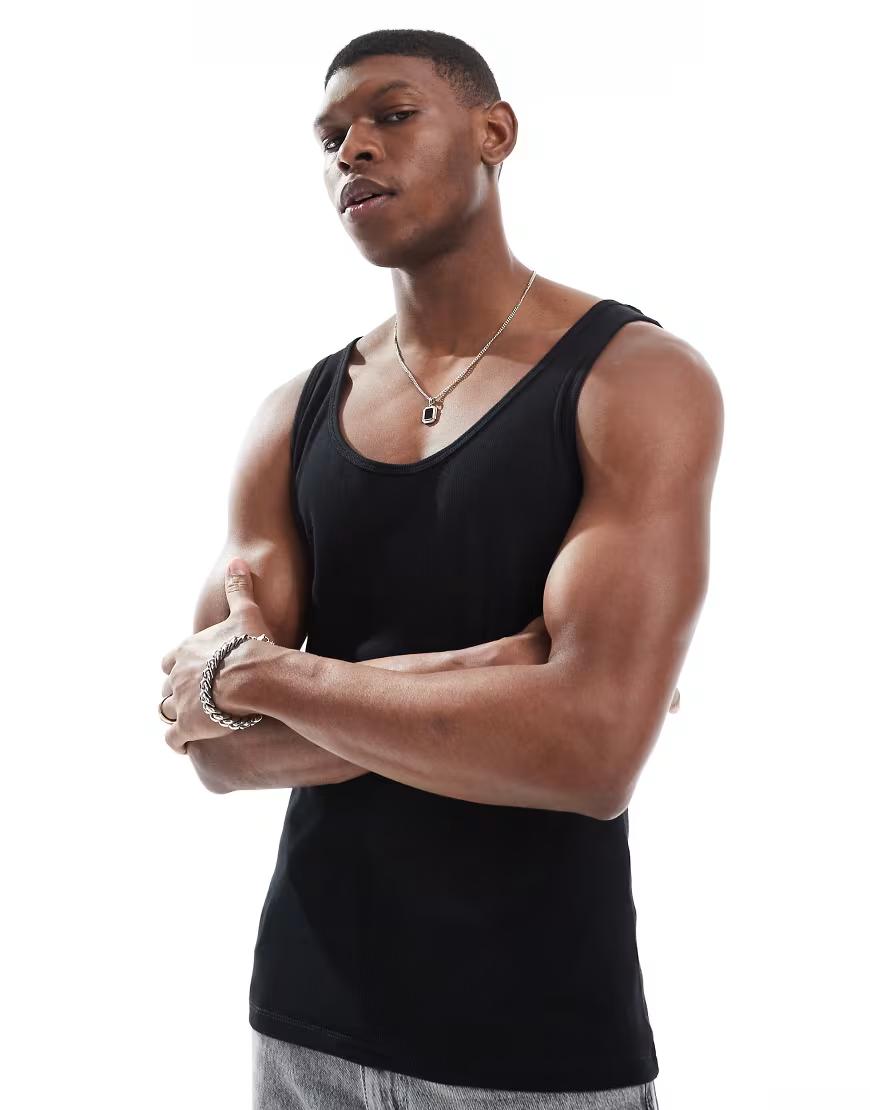 CZARNA KOSZULKA BEZ RĘKAWÓW