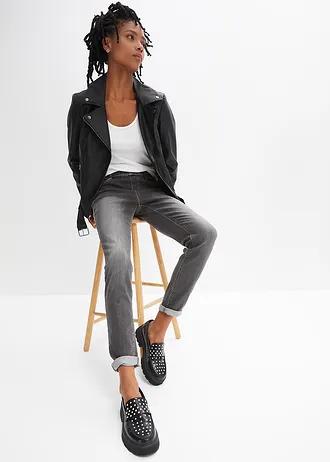 szare SPODNIE JEANS