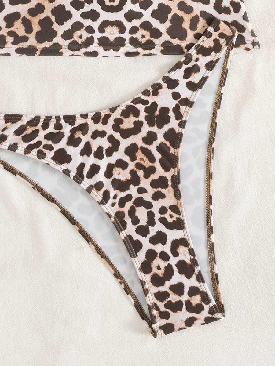 DWUCZĘŚCIOWY STRÓJ KĄPIELOWY ANIMAL PRINT