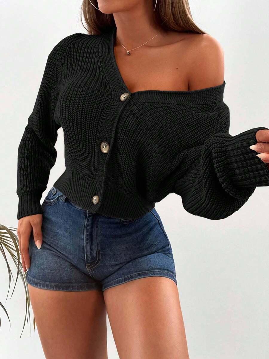 CZARNY ROZPINANY SWETER