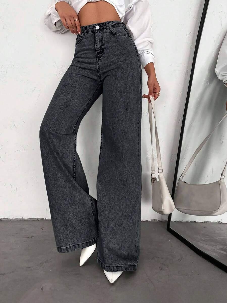 CZARNE SPODNIE JEANS