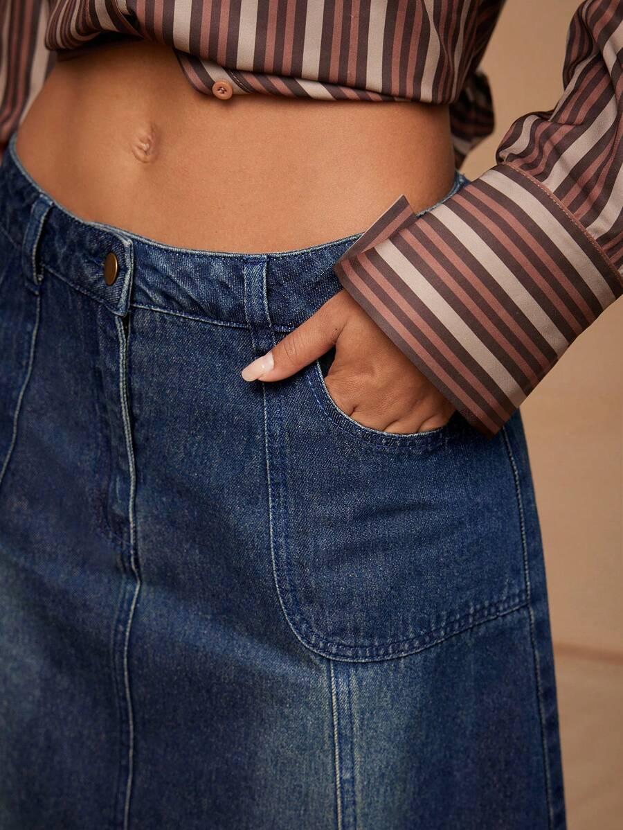 NIEBIESKA SPÓDNICA JEANS