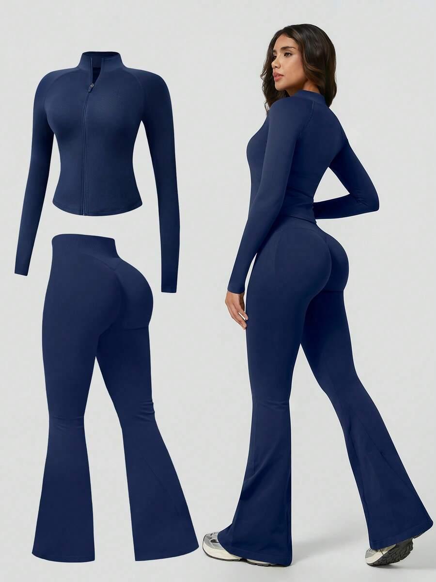 granatowy komplet bluza spodnie 