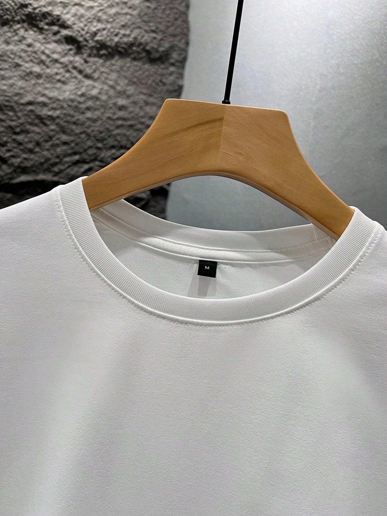 biały t-shirt print 