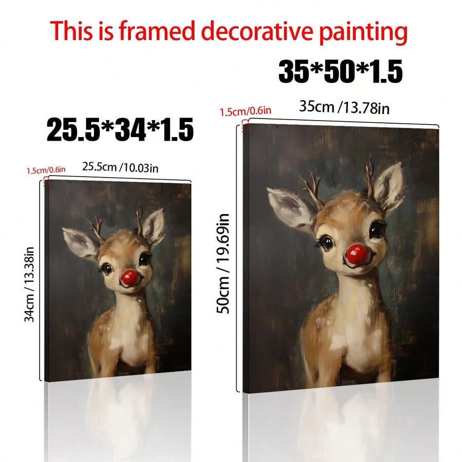 PLAKAT Z RENIFEREM DEKORACJA ŚCIENNA 