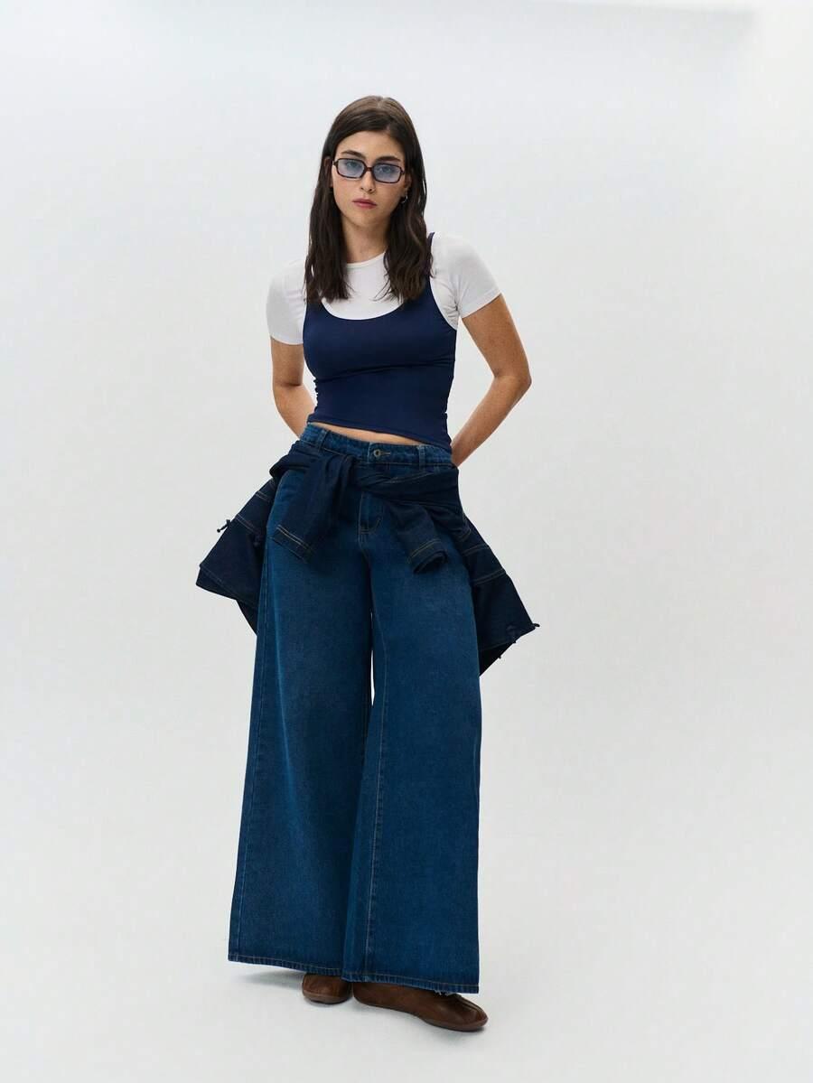 NIEBIESKIE SPODNIE JEANS