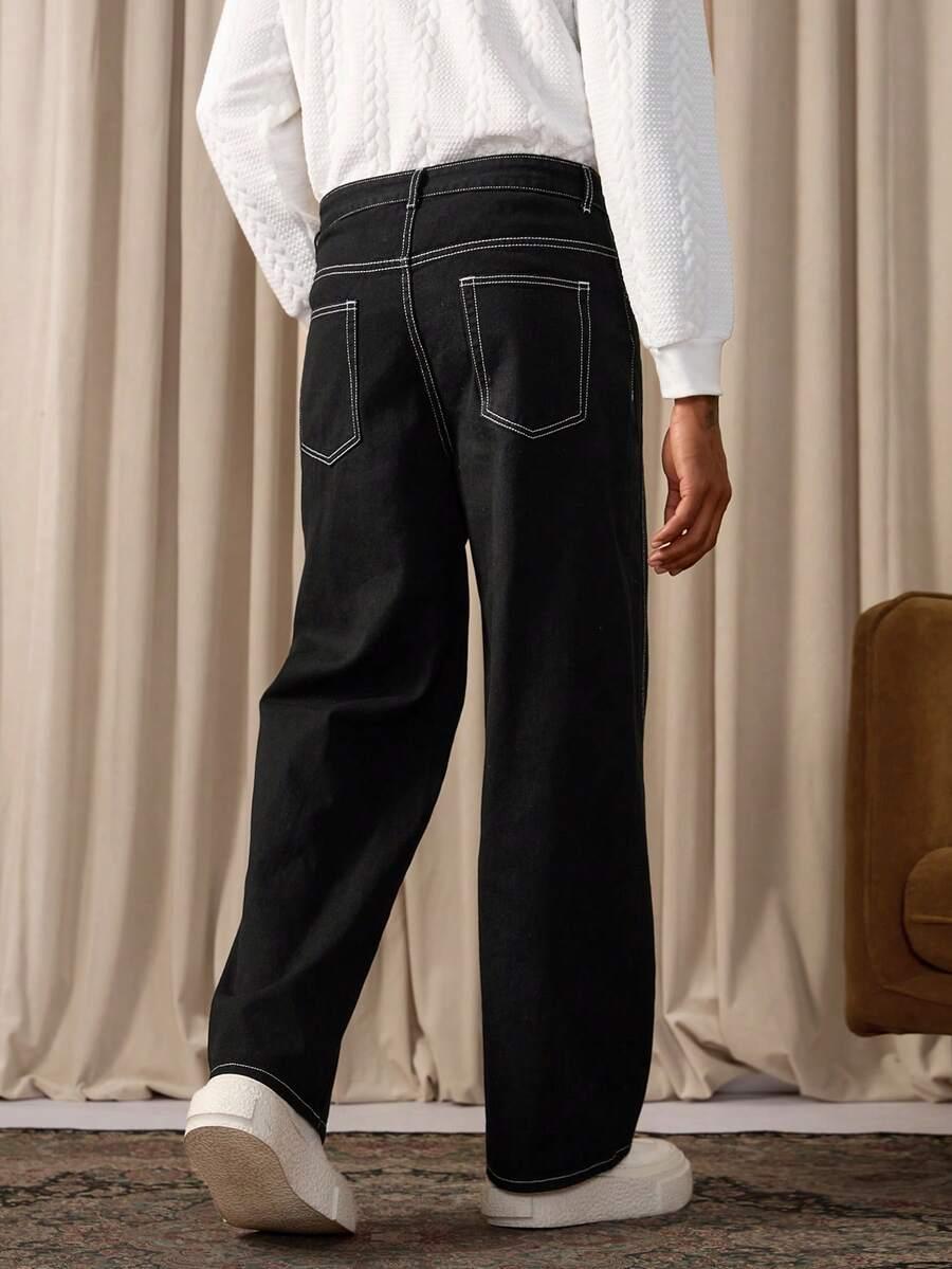 CZARNE SPODNIE JEANS