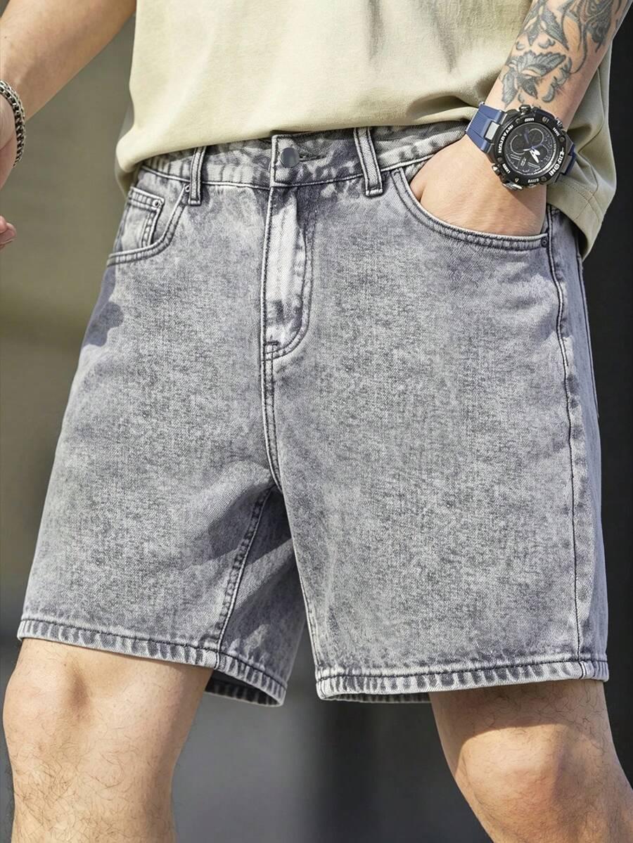 szare spodenki jeans