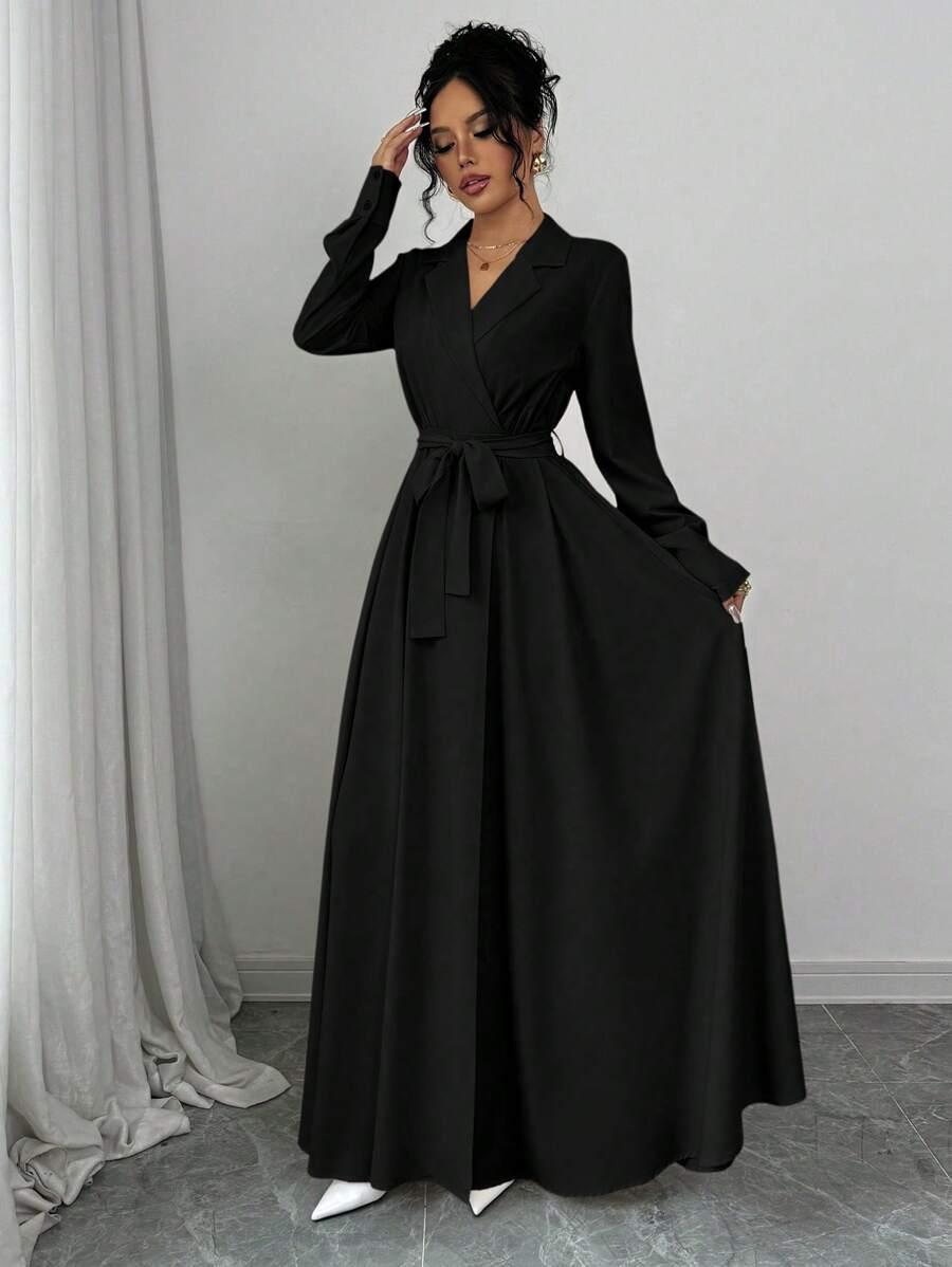 CZARNA MAXI SUKIENKA