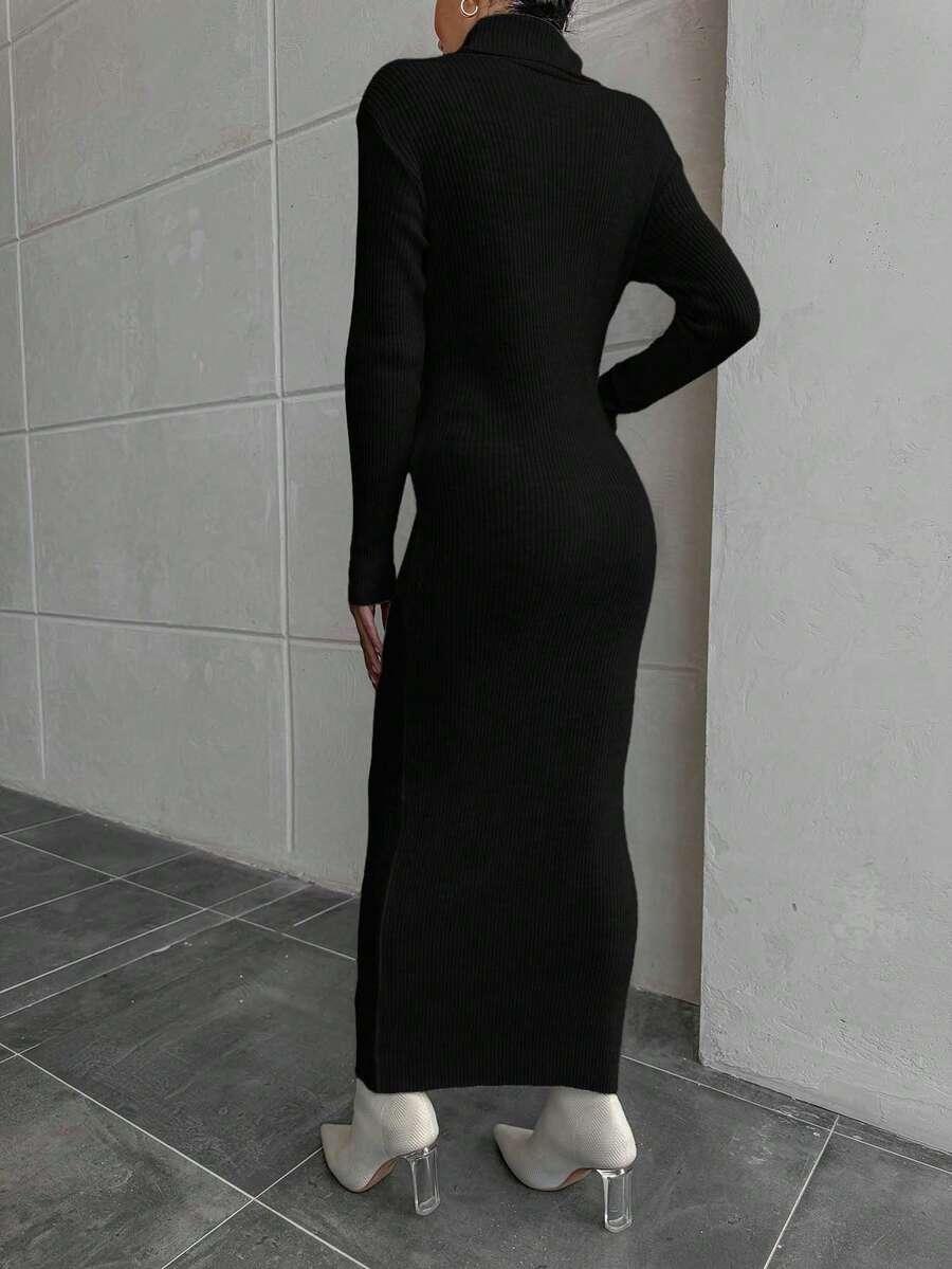 czarna sukienka maxi 