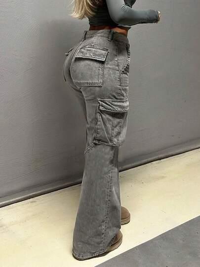 szare spodnie jeans