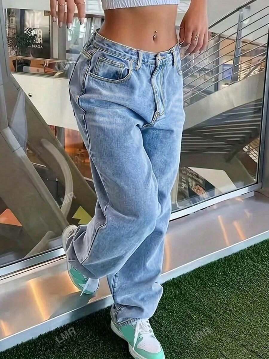 NIEBIESKIE JEANSY NISKI STAN