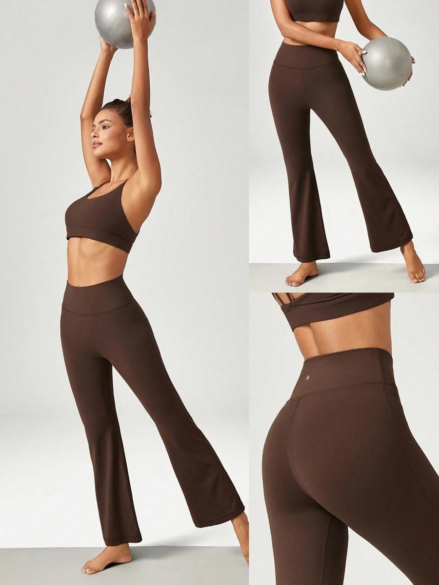 BRĄZOWE SPORTOWE LEGGINSY 