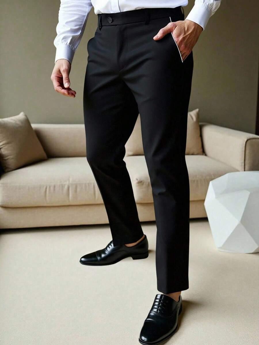 CZARNE ELEGANCKIE SPODNIE