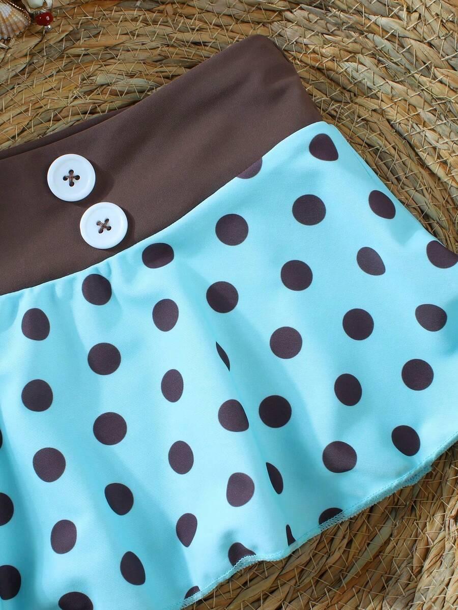 3-CZĘŚCIOWY STRÓJ KĄPIELOWY BIKINI SPÓDNICA