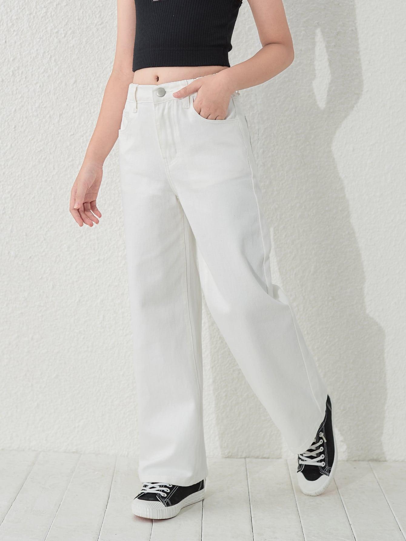 białe spodnie jeans