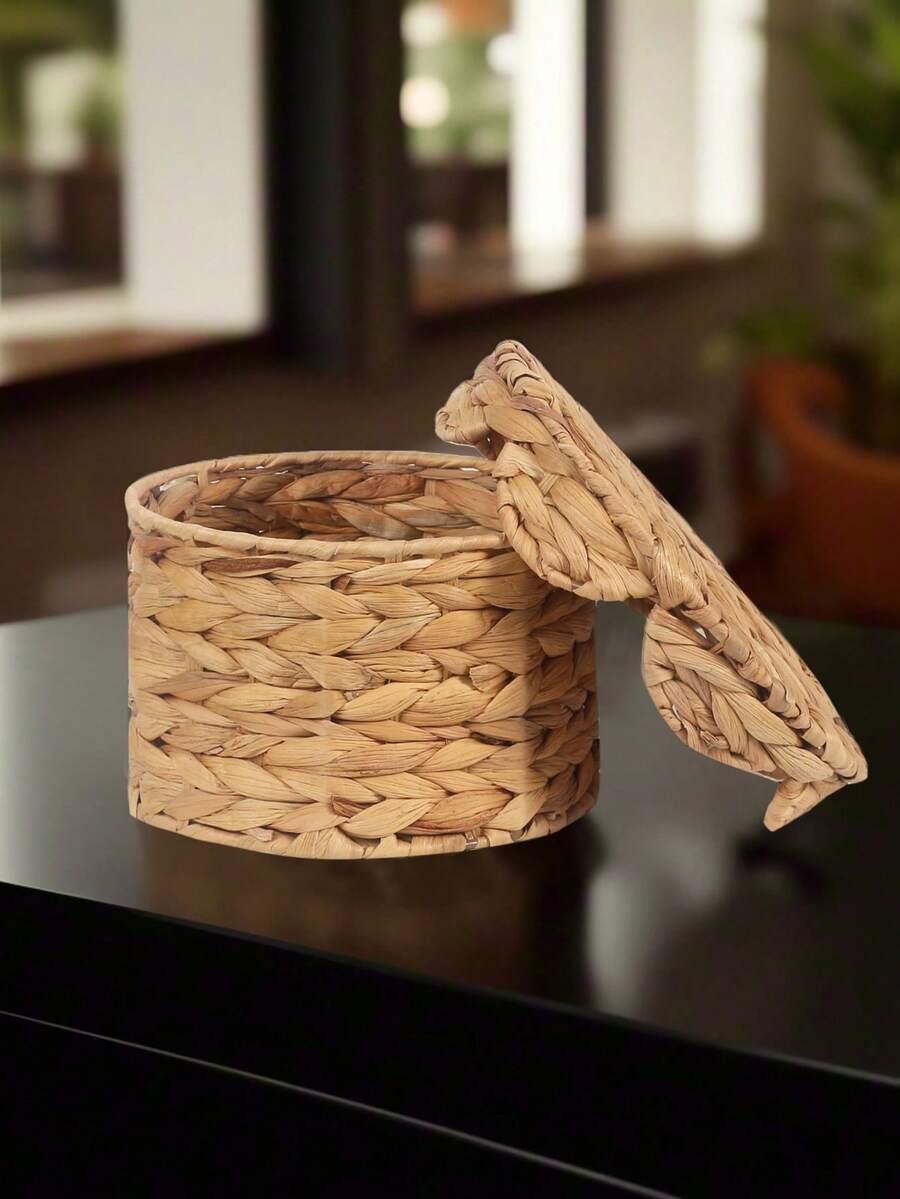 beżowe wiklinowe koszyki 2-pack