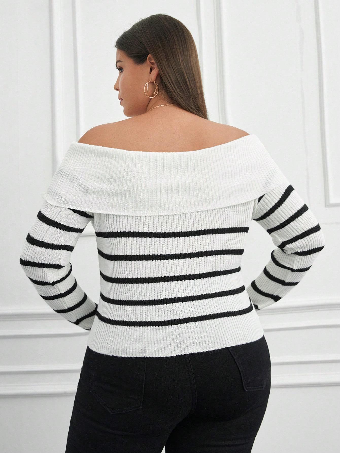 SWETER ODKRYTE RAMIONA 