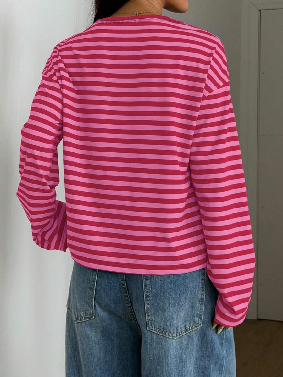 bluzka oversize wzór paski