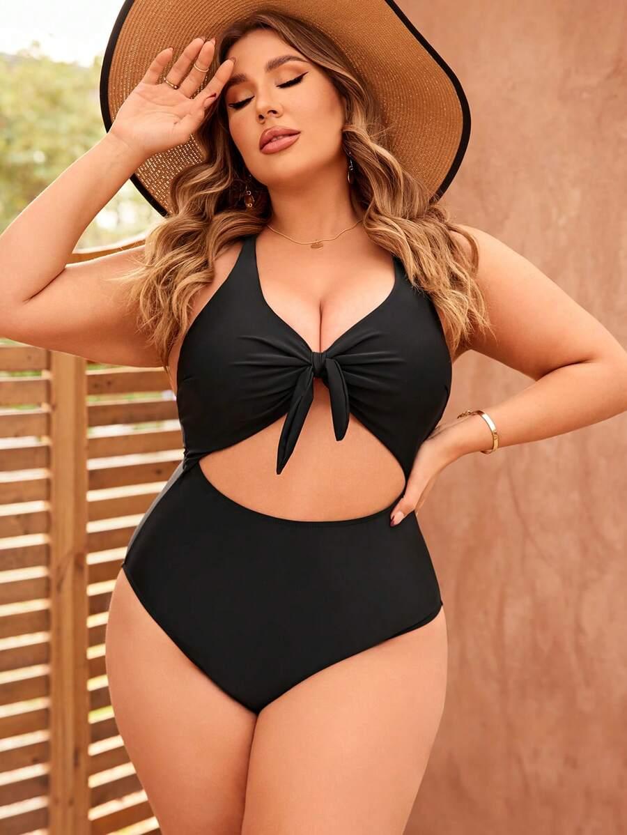 CZARNY JEDNOCZĘŚCIOWY STRÓJ KĄPIELOWY 