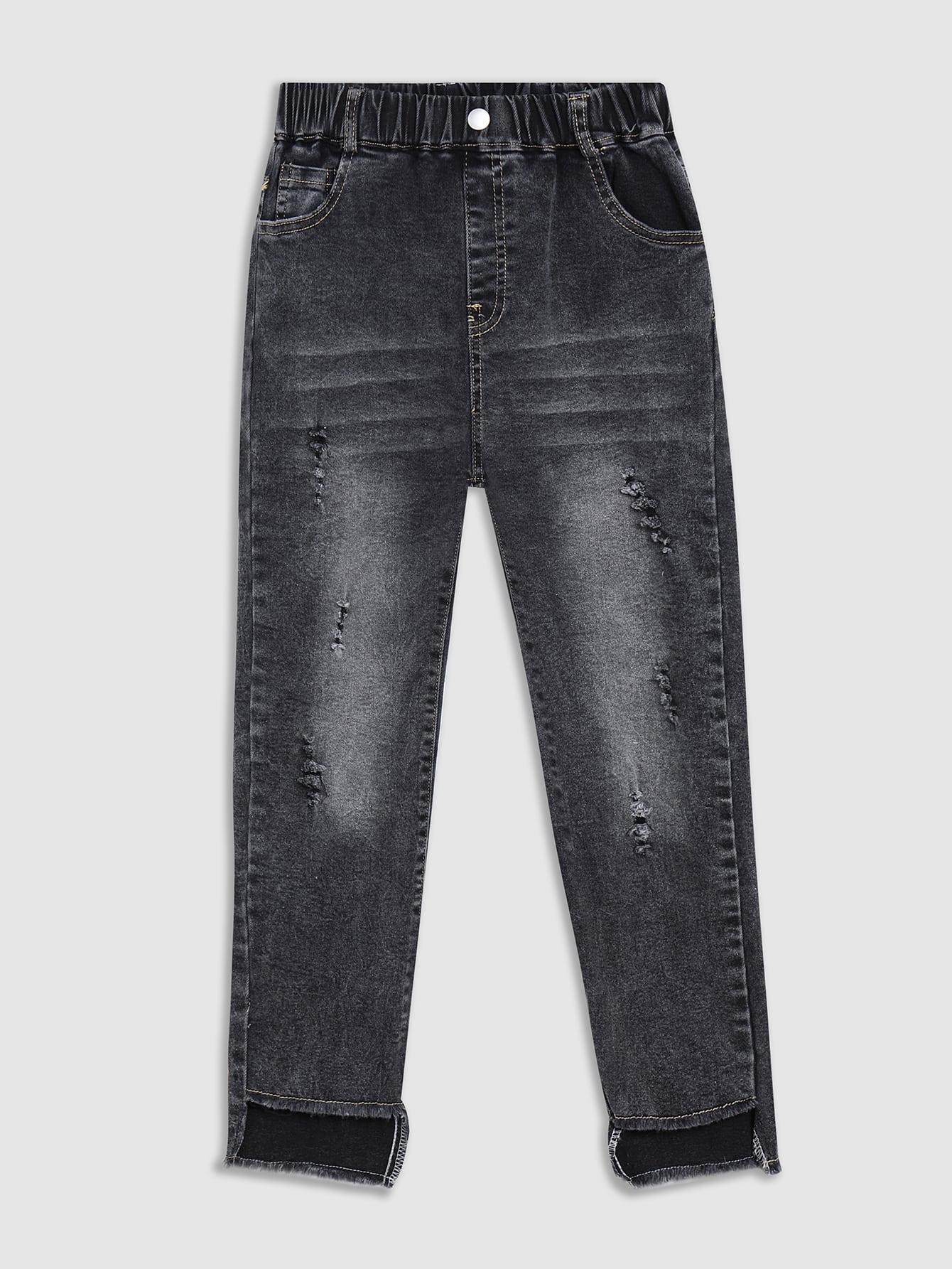 szare spodnie jeans