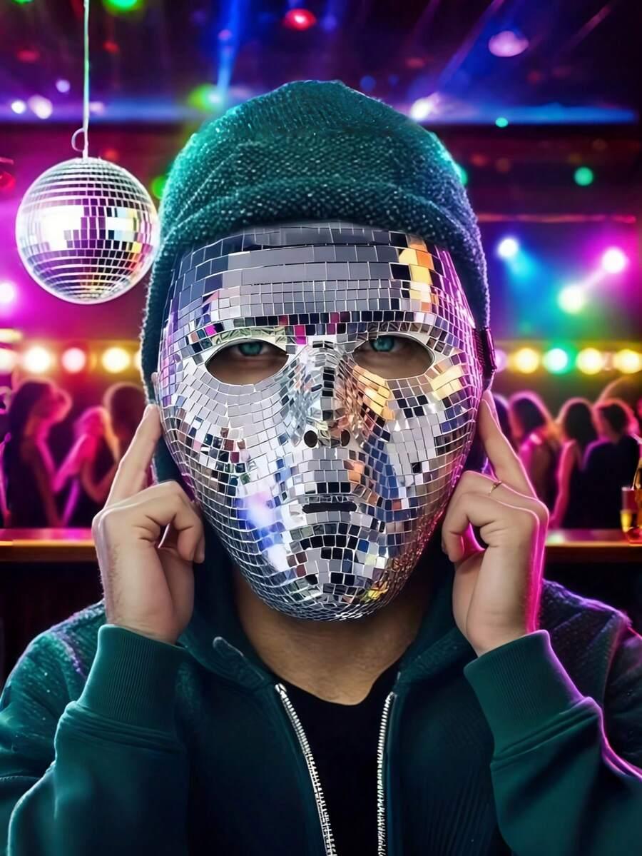 srebrna maska disco