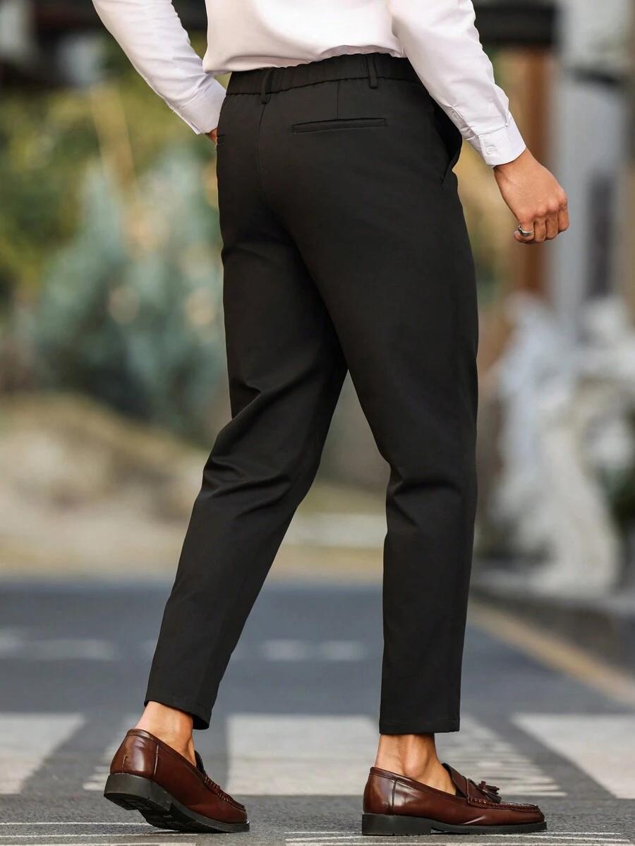 CZARNE ELEGANCKIE SPODNIE
