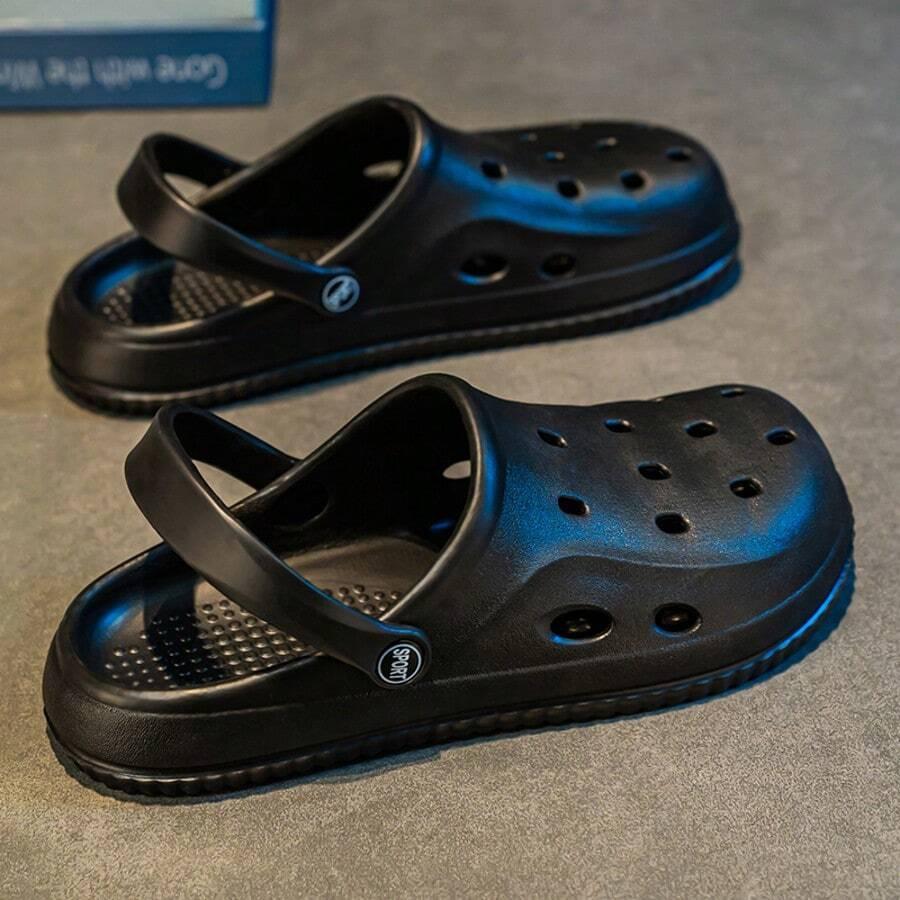 czarne klapki casual